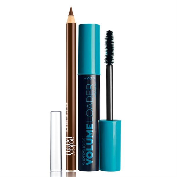 Set Mascara SuperShock + Creion Contur pentru ochi Define - Dark Brown