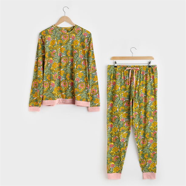 Pijama lungă Paisley - XL