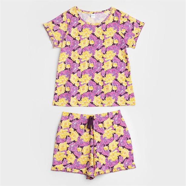 Pijama scurtă Underwater Bloom - XL